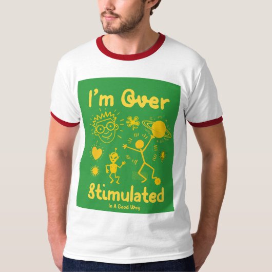 楽しくて気が狂いそう ギャグTシャツ Tシャツ (正面)