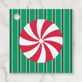 楽しくて豪華なクリスマス ペッパーミント キャンディ フェイバータグ