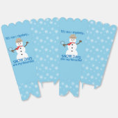 楽しくて豪華な雪男探偵の雪の日ポップコーン フェイバーボックス (見開き)