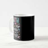 楽しくやろう 数学教師 おもしろTシャツ 学校へ戻る最初の日 コーヒーマグカップ (正面左)