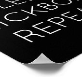 楽しくキックボクシング - Eat Sleep Kickbox Repeat ポスター (角)