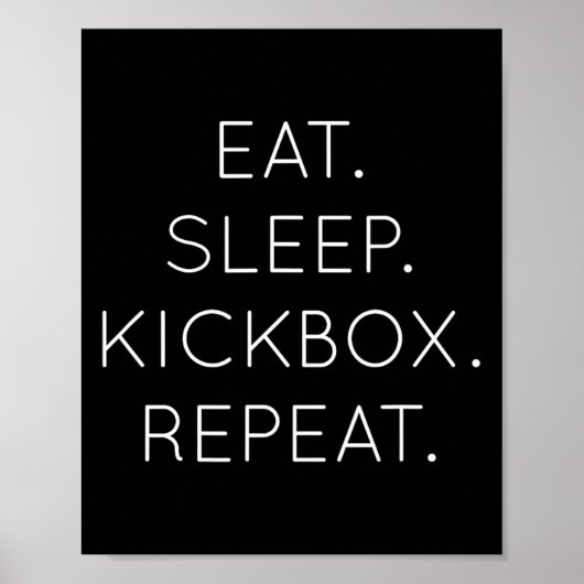 楽しくキックボクシング - Eat Sleep Kickbox Repeat ポスター (正面)