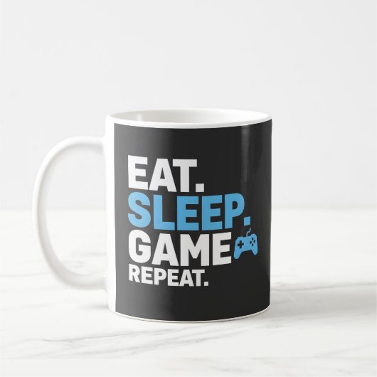 楽しくゲーム三昧！ゲーマーに贈る面白Tシャツ コーヒーマグカップ (左)
