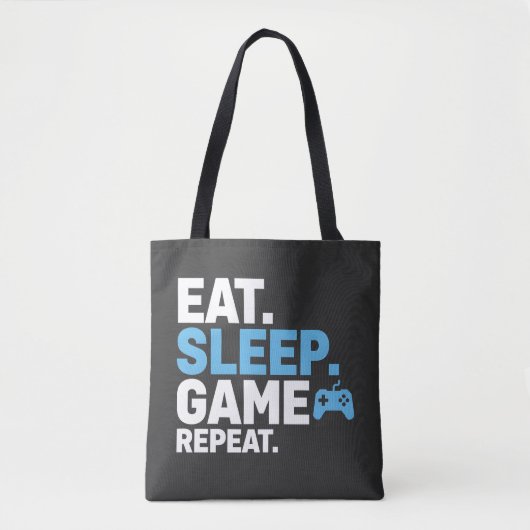 楽しくゲーム三昧!ゲーマーに贈る面白Tシャツ トートバッグ (正面)