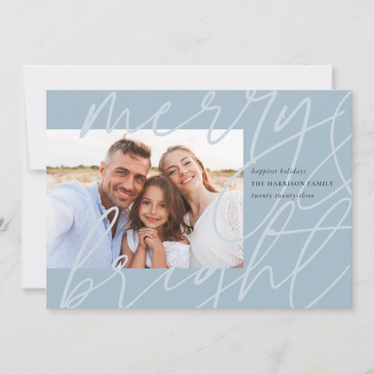 楽しくスケッチされた |ホリモダンデーフォトカード シーズンカード (正面)