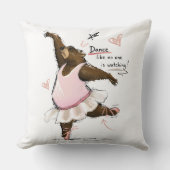 楽しくバレエを踊るクマのイラスト Funny Ballet Bear クッション (正面)