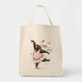 楽しくバレエを踊るクマのイラスト Funny Ballet Bear トートバッグ (正面)