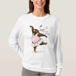 楽しくバレエを踊るクマのイラスト Tシャツ