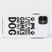 楽しくビデオゲームをして犬を撫でたい Case-Mate iPhoneケース (裏面(横))