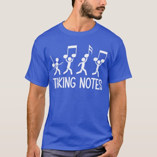 楽しくメモをとる音楽好きのための面白いギフト Tシャツ (正面)