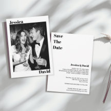 楽しくモダンな結婚式の予告状カード