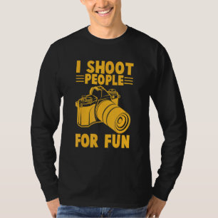 楽しく人を撃つ フォトグラフィー 衣装 写真家 Tシャツ