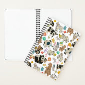 楽しく再生お洒落された芸術動物スパイラル ノートブック (内側)