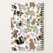 楽しく再生お洒落された芸術動物スパイラル ノートブック (裏面)