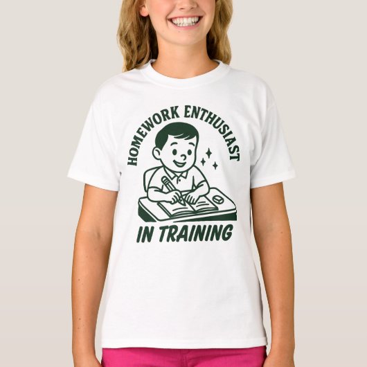楽しく勉強する子 Tシャツ (正面)