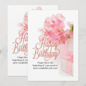 楽しく始めよう！[名前]の誕生日パーティー 招待状 (正面/裏面)