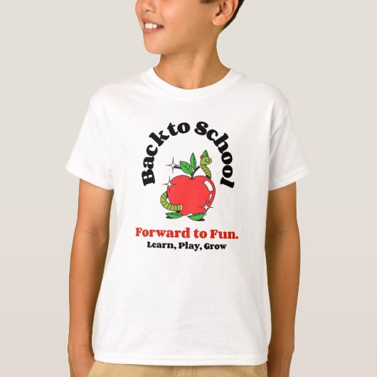 楽しく学び成長しよう バックトゥスクール Tシャツ (正面)