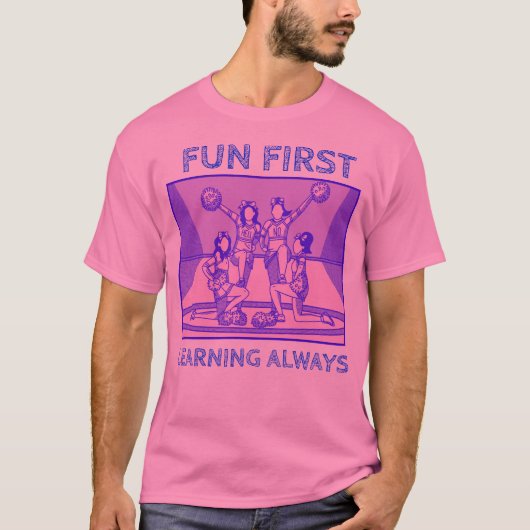 楽しく学ぶがモットーな先生 Tシャツ (正面)