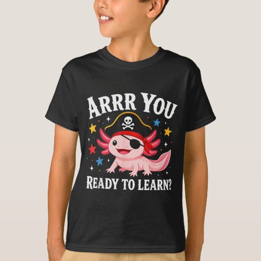 楽しく学ぶ準備はできてる?面白い先生の学校再開 Tシャツ (正面)