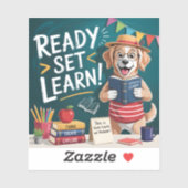 楽しく学ぼう かわいい先生の犬のバックトゥスクール シール (シート)