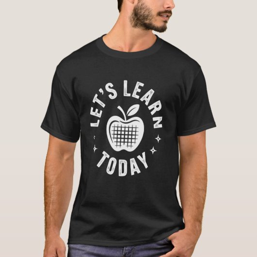 楽しく学ぼう 今日も一日りんご学校 ロ Tシャツ (正面)