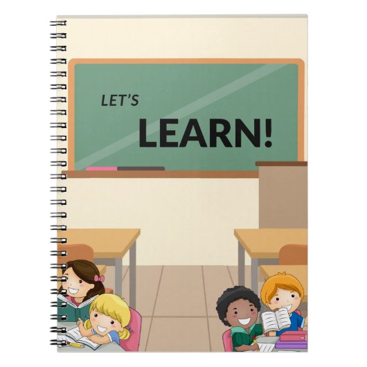 楽しく学ぼう！教室の子供ノート ノートブック (正面)
