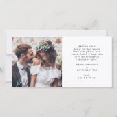 楽しく後に4写真Newlyweds 1stクリスマス シーズンカード (裏面)