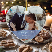 楽しく後に+私たちの初めてのクリスマス2写真 セラミックオーナメント