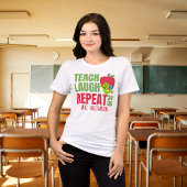 楽しく教える 笑う 繰り返す 先生 トライブレンドTシャツ