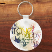 楽しく旅行する人は軽く旅行しなければならない キーホルダー (正面)