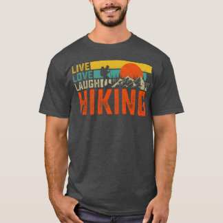 楽しく生きる 登山 楽しい キャンピング Tシャツ