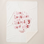 楽しく笑いパーソナライズされたを結婚愛す シェルパブランケット (正面)
