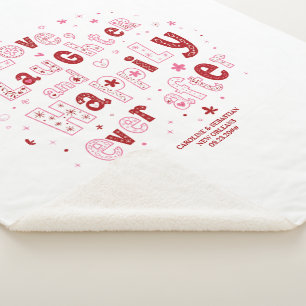 楽しく笑いパーソナライズされたを結婚愛す シェルパブランケット