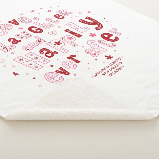 楽しく笑いパーソナライズされたを結婚愛す シェルパブランケット (3/4)