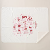 楽しく笑いパーソナライズされたを結婚愛す シェルパブランケット (正面(横))