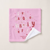 楽しく笑いパーソナライズされたを結婚愛す バスタオルセット (ウォッシュタオル)