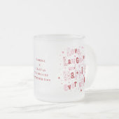 楽しく笑いパーソナライズされたを結婚愛す フロストグラスマグカップ (正面右)