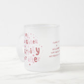 楽しく笑いパーソナライズされたを結婚愛す フロストグラスマグカップ (正面左)