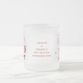楽しく笑いパーソナライズされたを結婚愛す フロストグラスマグカップ (中央)