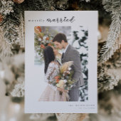 楽しく結婚したミニマルな冬の結婚式の写真 シーズンカード