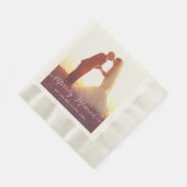 楽しく結婚した | 結婚の紙 縁ありランチョンナプキン (角)