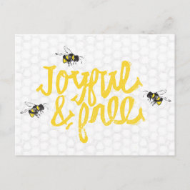 楽しく自由なミツバチ ポストカード