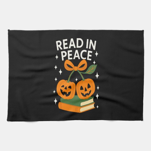 楽しく読もう ハロウィーン 変な本 キッチンタオル (横)