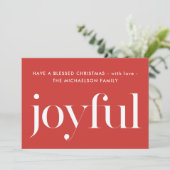 楽しく赤い賛美クリスマスの休日の挨拶 シーズンカード (スタンド正面)