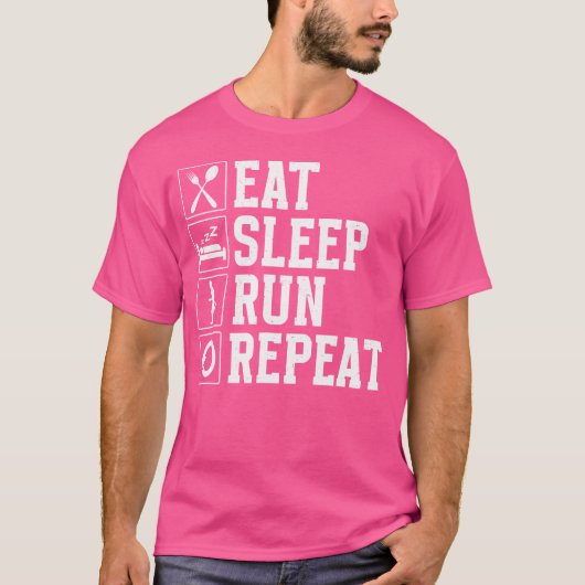 楽しく走る ランナーの名言Tシャツ Tシャツ (正面)
