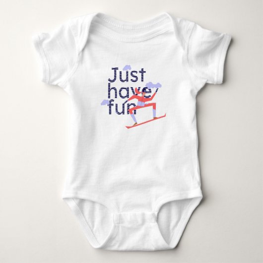 楽しく遊ぼう ベビーボディスーツ (正面)