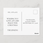 楽しく過ごし結婚てクリスマス ポストカード (裏面)