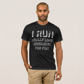 楽しく長距離走るマラソン スポーツ Tシャツ (正面フル)
