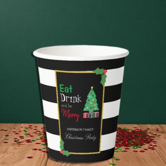 楽しく食べて飲んでクリスマスパーティー 紙コップ