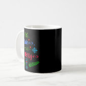楽しく食べて飲んでクリスマスホリデーキッズTシャツ コーヒーマグカップ (正面左)